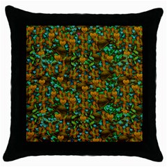 Love Forest Filled With Respect And The Flower Power Of Colors Throw Pillow Case (black) by pepitasart