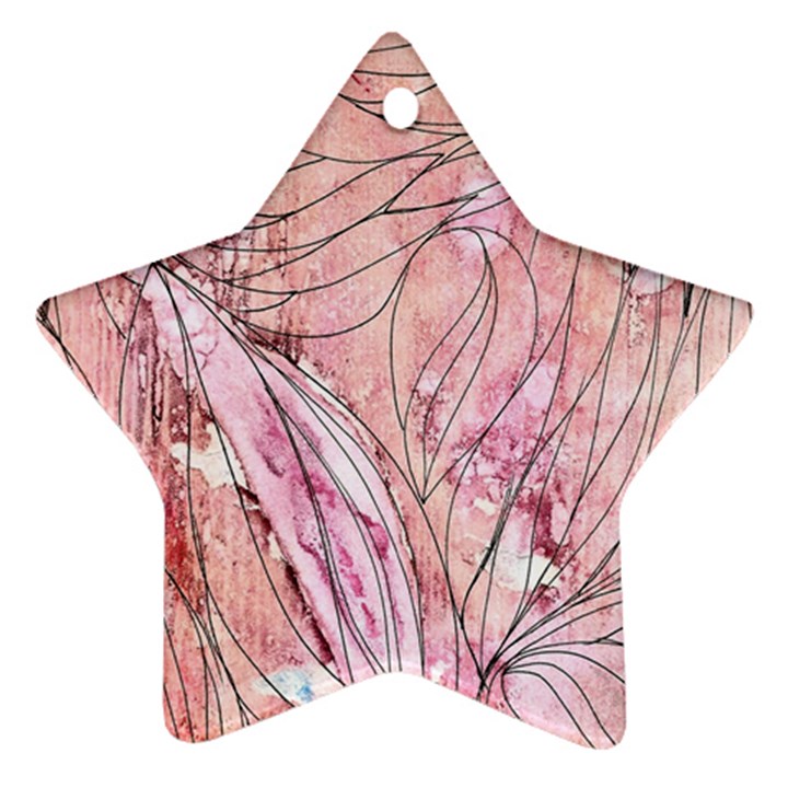 Flowing petals Star Ornament (Two Sides)