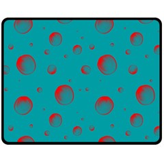 Red Drops Double Sided Fleece Blanket (medium)  by SychEva