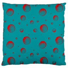 Red Drops Large Flano Cushion Case (two Sides) by SychEva