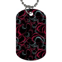 Blue And Red Stains Dog Tag (two Sides) by SychEva