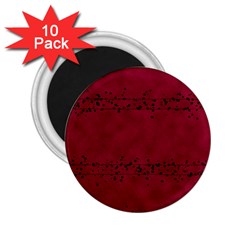 Black Splashes On Red Background 2 25  Magnets (10 Pack)  by SychEva