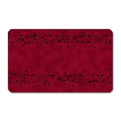 Black Splashes On Red Background Magnet (rectangular) by SychEva