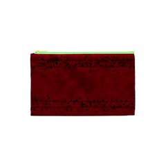 Black Splashes On Red Background Cosmetic Bag (xs) by SychEva
