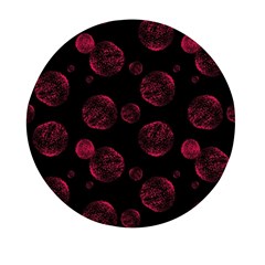 Red Sponge Prints On Black Background Mini Round Pill Box (pack Of 3) by SychEva