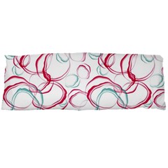 Red And Turquoise Stains On A White Background Body Pillow Case Dakimakura (two Sides) by SychEva