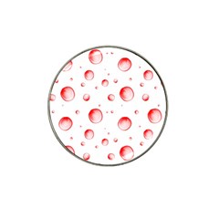 Red Drops On White Background Hat Clip Ball Marker by SychEva