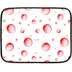 Red Drops On White Background Fleece Blanket (mini) by SychEva