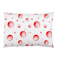 Red Drops On White Background Pillow Case (two Sides) by SychEva