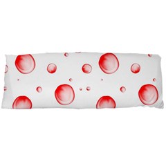 Red Drops On White Background Body Pillow Case Dakimakura (two Sides) by SychEva