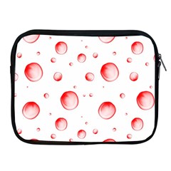 Red Drops On White Background Apple Ipad 2/3/4 Zipper Cases by SychEva