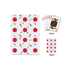 Slices Of Red And Juicy Watermelon Playing Cards Single Design (mini) by SychEva