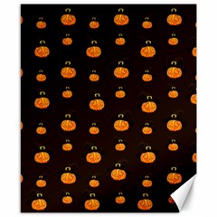Halloween Pumpkins Pattern, Witch Hat Jack O  Lantern Canvas 8  X 10  by Casemiro