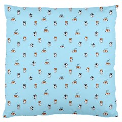 Cute Kawaii Dogs Pattern At Sky Blue Large Cushion Case (one Side) by Casemiro