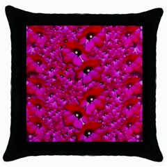Flowers Grow And Peace Also For Humankind Throw Pillow Case (black) by pepitasart