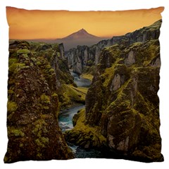 Landscape-cannon-river-mountain Standard Flano Cushion Case (two Sides)