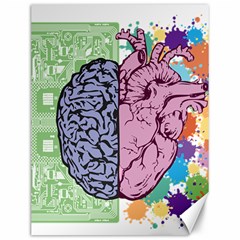 Brain-heart-balance-emotion Canvas 12  X 16  by Sudhe