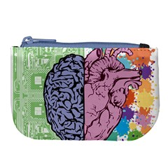 Brain-heart-balance-emotion Large Coin Purse by Sudhe