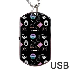 Pastel Goth Witch Dog Tag Usb Flash (one Side) by InPlainSightStyle