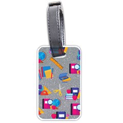 80s And 90s School Pattern Luggage Tag (one Side) by InPlainSightStyle