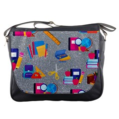 80s And 90s School Pattern Messenger Bag by InPlainSightStyle