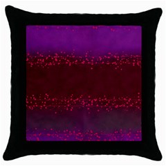 Red Splashes On Purple Background Throw Pillow Case (black) by SychEva