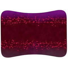 Red Splashes On Purple Background Velour Seat Head Rest Cushion by SychEva