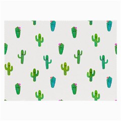 Funny Cacti With Muzzles Large Glasses Cloth (2 Sides) by SychEva