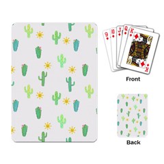 Green Cacti With Sun Playing Cards Single Design (rectangle) by SychEva