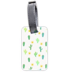 Green Cacti With Sun Luggage Tag (two Sides) by SychEva