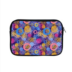 Multicolored Splashes And Watercolor Circles On A Dark Background Apple Macbook Pro 15  Zipper Case by SychEva