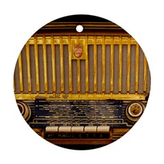 Radio-old-tube-radio-nostalgia Round Ornament (two Sides) by Sudhe
