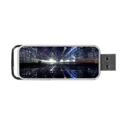 Cityscape-light-zoom-city-urban Portable Usb Flash (one Side) by Sudhe