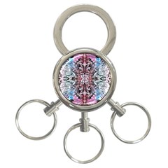 Abstract Waves  3-ring Key Chain