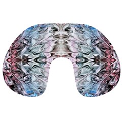 Abstract Waves Iii Travel Neck Pillow