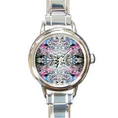 Abstract Waves Iv Round Italian Charm Watch