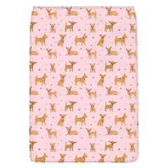 Cute Chihuahua With Sparkles On A Pink Background Removable Flap Cover (l) by SychEva