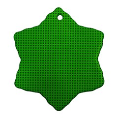 Metallic Mesh Screen 2-green Snowflake Ornament (two Sides) by impacteesstreetweareight