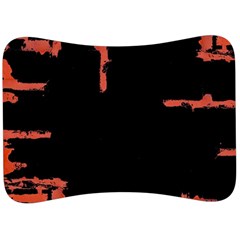 Red And Black Abstract Grunge Print Velour Seat Head Rest Cushion by dflcprintsclothing