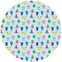 Funny Monsters Wooden Puzzle Round by SychEva