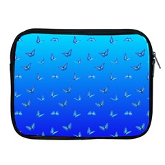 Butterflies At Blue, Two Color Tone Gradient Apple Ipad 2/3/4 Zipper Cases by Casemiro
