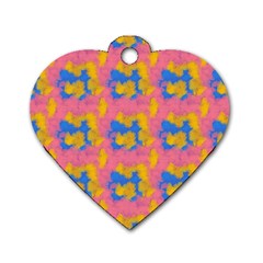 Abstract Painting Dog Tag Heart (two Sides) by SychEva