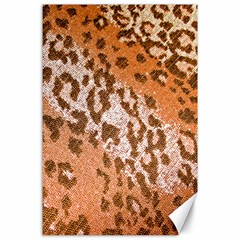 Leopard-knitted Canvas 24  X 36  by skindeep