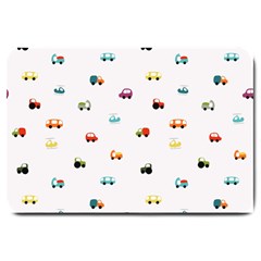 Cute Bright Little Cars Large Doormat  by SychEva