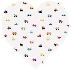 Cute Bright Little Cars Wooden Puzzle Heart by SychEva
