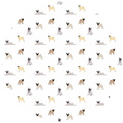 Funny Pugs Wooden Puzzle Round by SychEva