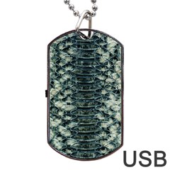 Snake Skin-29 Alt Dog Tag Usb Flash (one Side) by skindeep