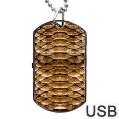 Reptile Skin Pattern 11 Dog Tag Usb Flash (one Side) by skindeep