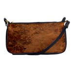 Aged Leather Shoulder Clutch Bag