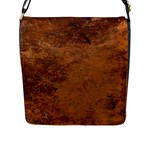 Aged Leather Flap Closure Messenger Bag (L)